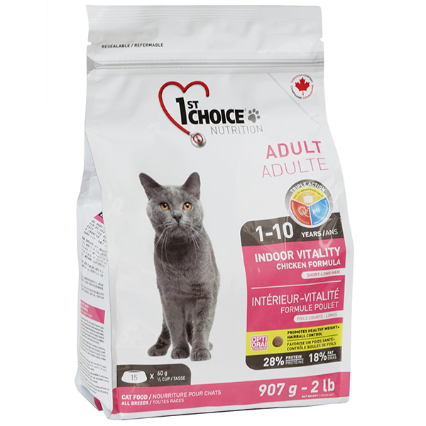1st Choice Adult Indoor Vitality Chicken корм для кошек 10 кг (11101) 1st Choice Adult Indoor Vitality Chicken корм для кошек 10 кг (11101)